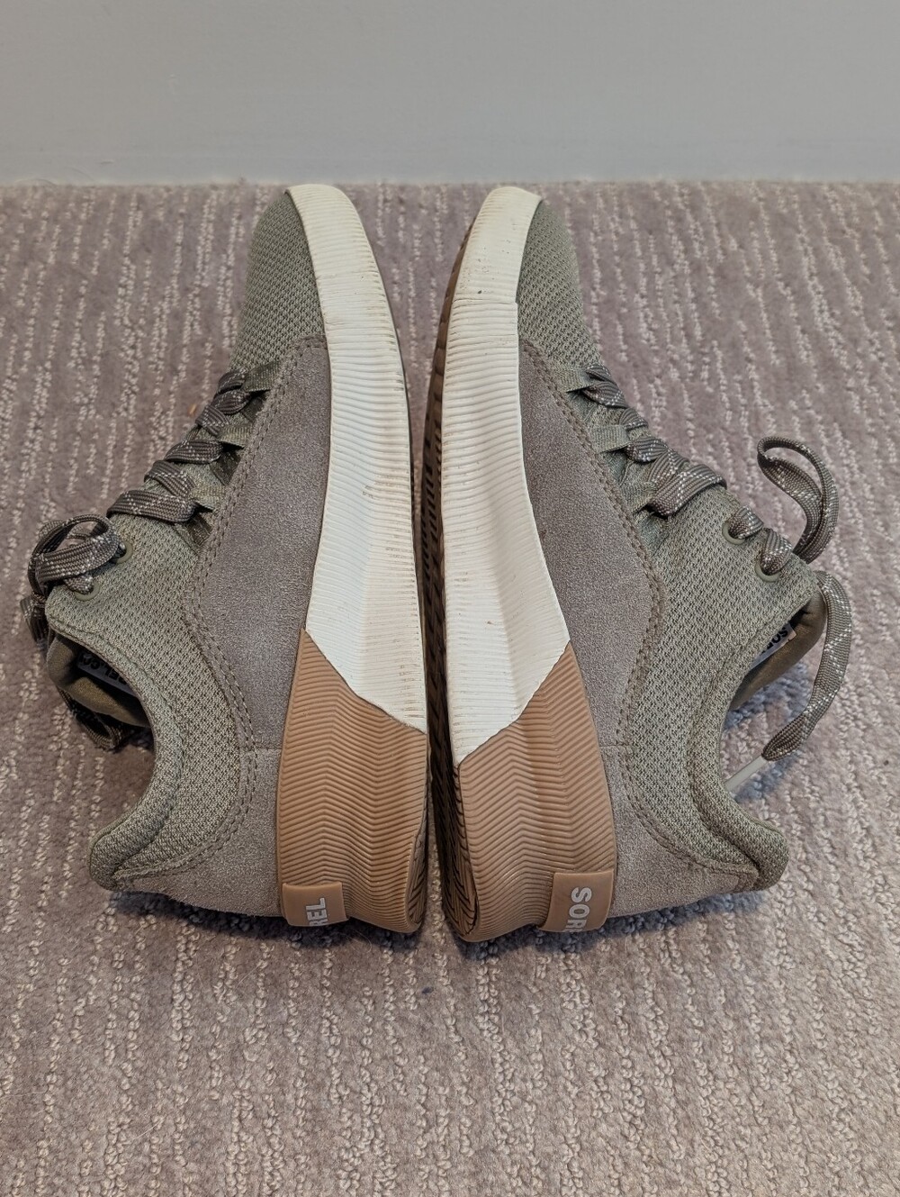 Sorel Out N About Plus Olive Sneakers - Picture 7 of 9